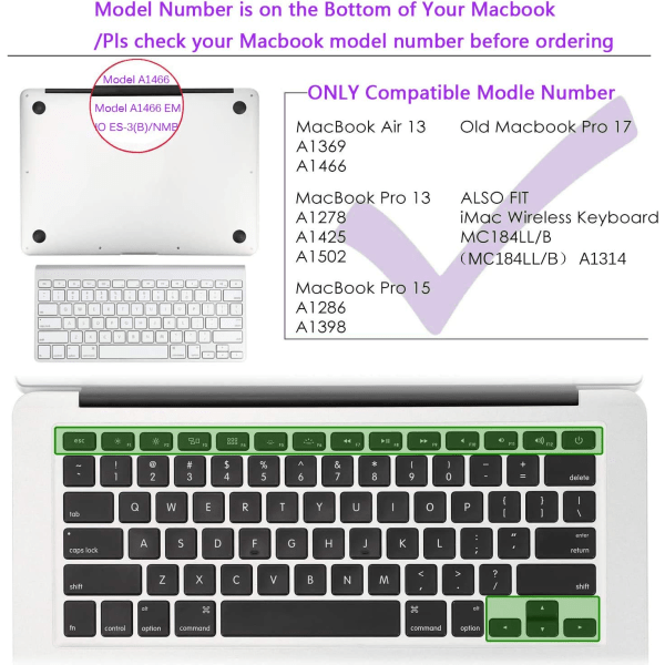 Silicone MacBook Keyboard Cover for MacBook Air 13 Inch (A1466