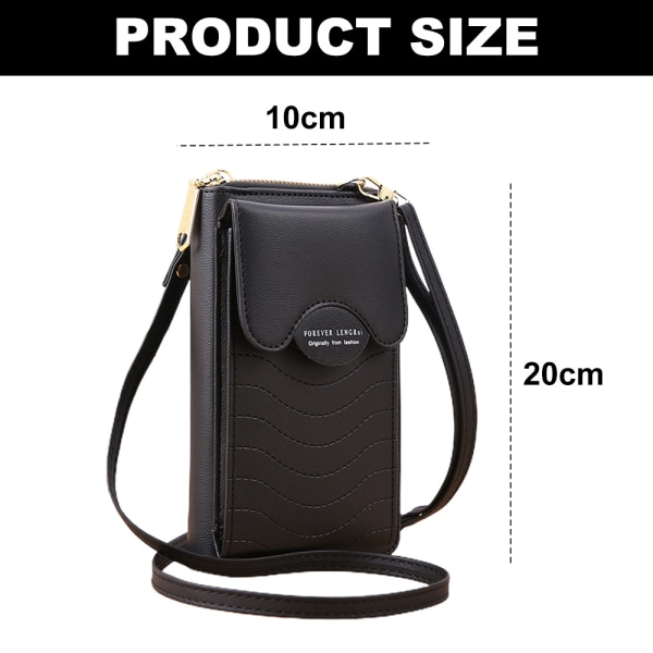 PU new large-capacity mobile phone bag shoulder slung zipper