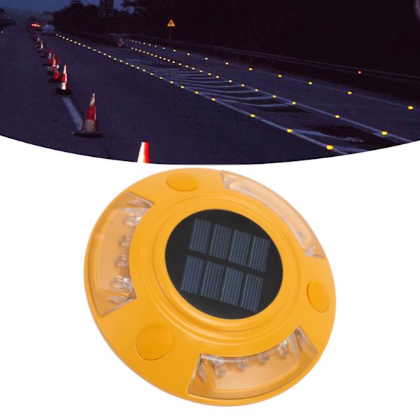 Solcellsdriven vägmarkering IP68 Vattentät Automatisk Aluminiumlegering LED Dockningslampa för Markdäckgång 1.8W 6V Vit Lampa