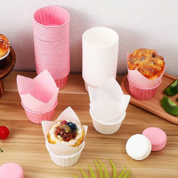Cupcakeformar bakformar i papper 200 st blandade färger säkra för hemmabagare bröllop och evenemang