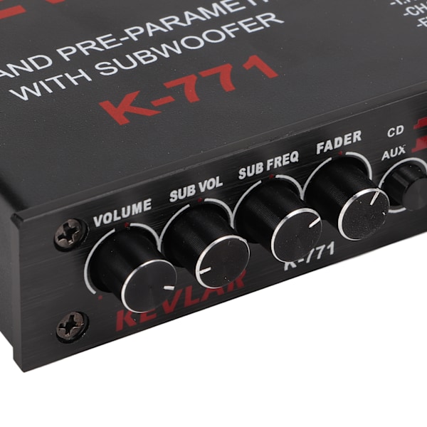 Biljud Grafisk Equalizer Universal Lågpass 7-Band Variabel Förstärkningsjustering Hög Nivå Ingång EQ för Stereosystem