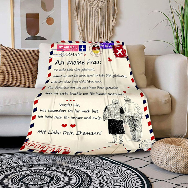 Personlig Filt, Värdefulla Minnen Anpassad Gåva för Speciella Tillfällen, 130 x 150 cm Supermjuk Premium Flanelltryck Vacker Färgstyrka