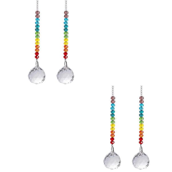 Decor Crystal -värikäs kristalliriipus DIY-koristeluun, 4 kpl