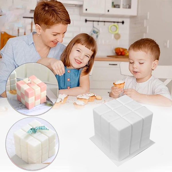 3D Mousse-tårtform, silikon för muffins, cupcakes, pudding, gelé