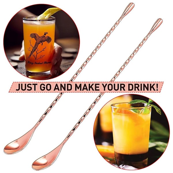 Lang cocktail-omrører til bartendere attraktivt spiraldesign