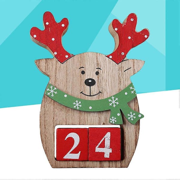 Julekalender i tre til hjemmedekorasjon, hjorteformet