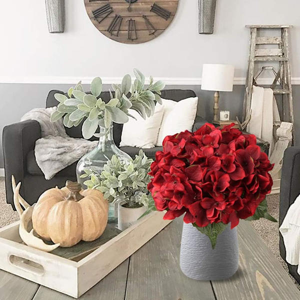 Kunstig hortensia blomst, realistisk, til bryllup, hjem