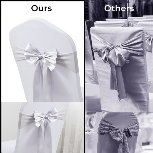 Satin Chair Sashes Ties - 20 kpl Wedding Banquet Party Event