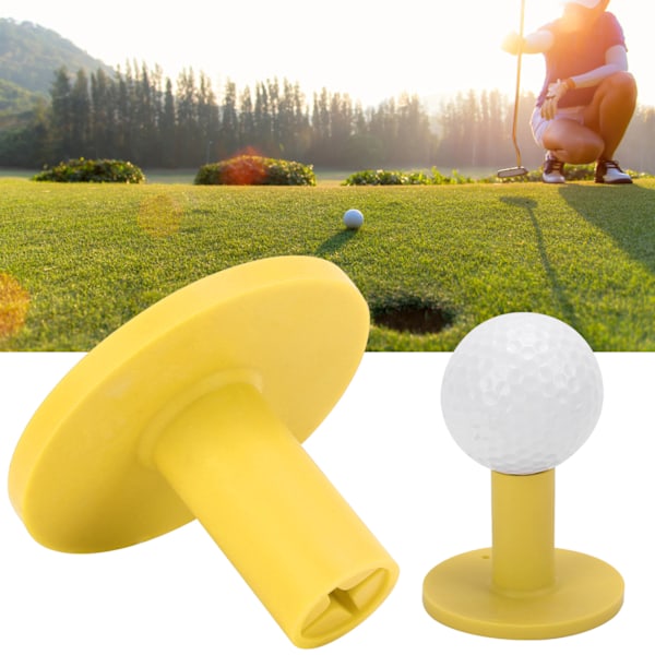 Gummigolftees Driving Range Golftræningsboldteesholder til øvelsesmåttetilbehørGul