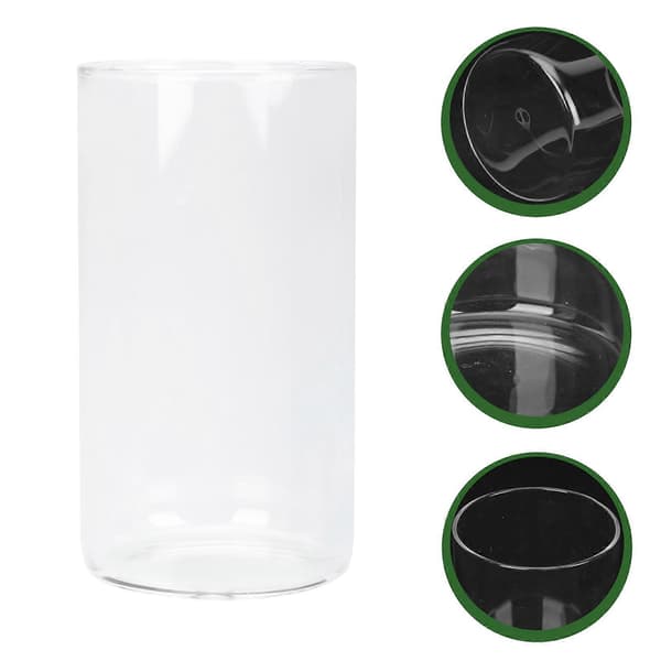 Cylindervas i glas, genomskinlig blomvas för hemmet, 3 st