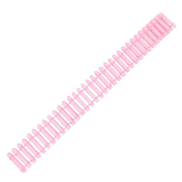 Mini landskapsgjerde håndlaget mini tømmergjerde for utendørs bruk 2 stk rosa tre