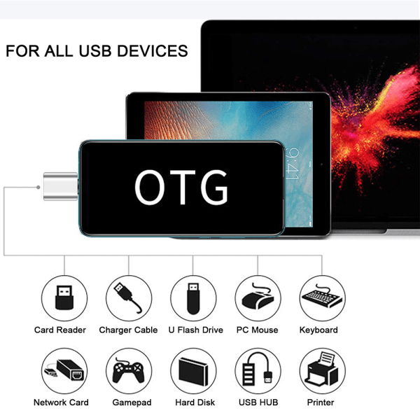 Type-C til USB 3.0, Alu Type C-adapter, Understøtter op til 5G-data