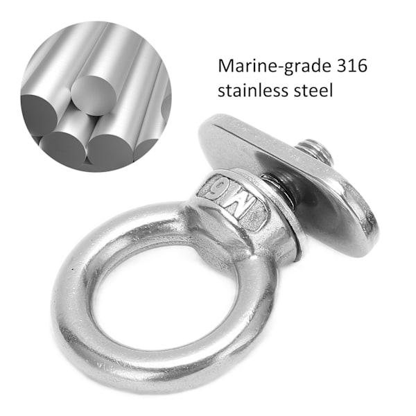 KKA81 2PCS Kajakspår Monteringsskena Tie Slide Rail Rostfritt Stål Spår Monteringsskena Tie för Kanotpaddling