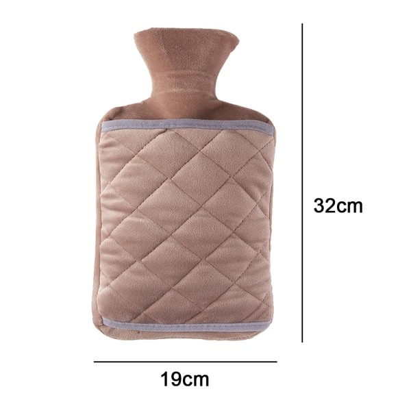 Stilfuld Varmtvandsflaske med Håndlommebetræk PVC Vandpose, O
