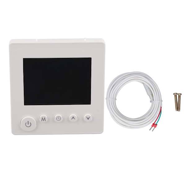Smart Termostat Wifi Stor Farve Lcd Termostat med APP-styring til Hjemmekontor Supermarked AC 90V til 240V Hvid WIFI