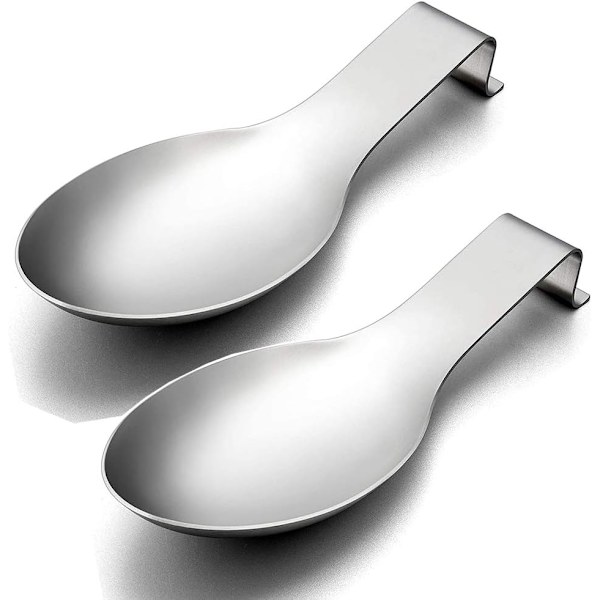 Kraftig Skedhållare, Multifunktionell Redskapshållare i Rostfritt Stål för Spishäll, Enkel Rengöring, Modern Design, Matt Silverfinish, Bänk