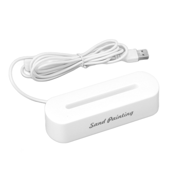 Kvikksandmaleri Lys USB Plug-in Øyebeskyttelse Kunstdekorasjon Flyttende Sand Bordlampe for Soverom Stue Grønn