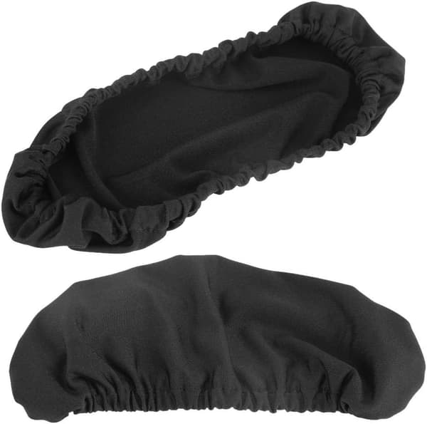Elegante armlenetrekk, elastisk materiale for alle kontorstoler, trykkavlastningsputer, polyester, svart (1 par)