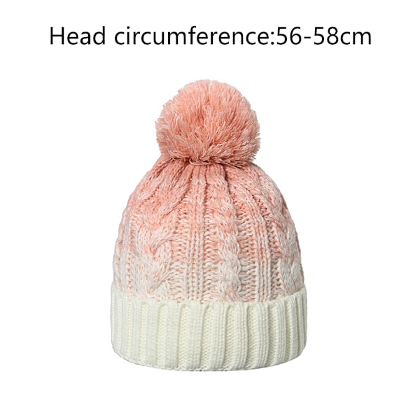 Naisten pompom-hattu talvipipohattu termovuorattu