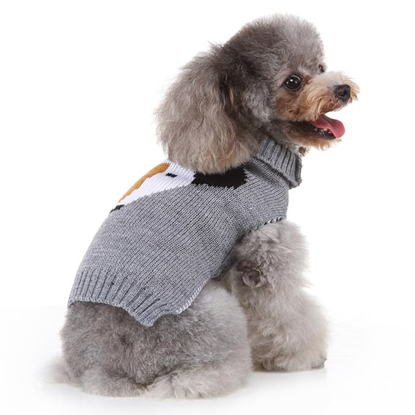 Turtleneck Knitted Sweater for Pets, Winter Warmer, Thick Sweater