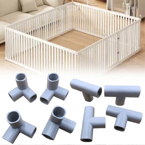 T-formade kopplingar för lekhage, enkel installation, 3-vägs reservdelar för lekhage 8pcs