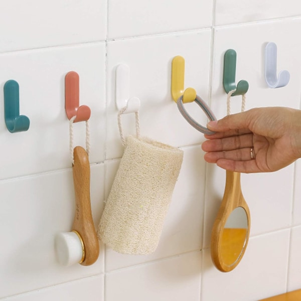 Underbar Design Väggkrokar i Rostfritt Stål, Enkel Installation för Dusch Badrum Vardagsrum (12 Stycken)