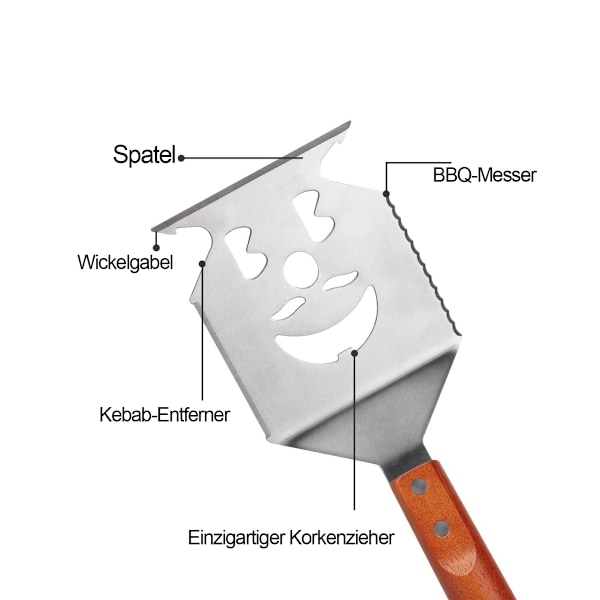 Grillspatel, multifunktionell grillbestick, presenter till män