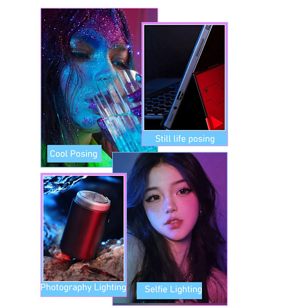 Mini-täyttövalo 900LM Valkoinen valo RGB Värilämpötila Kannettava LED-puhelinvalo Livestreamaukseen Videokonferenssiin
