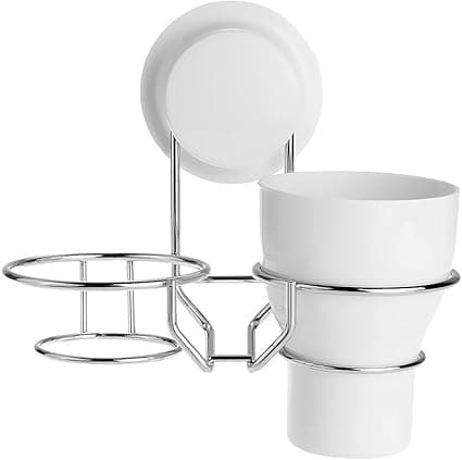 PP+ABS+RUSTFRITT STÅL 200Cu3 Veggmontert Holder 2 Kopp Tannbørste