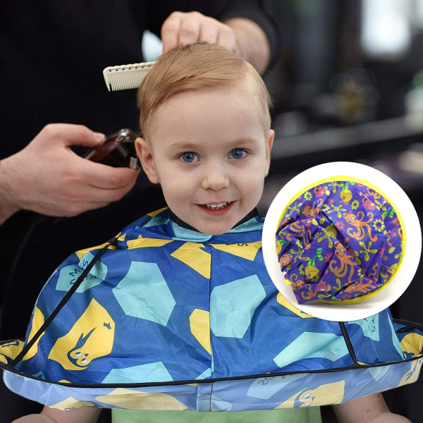 Kids Haircut Cape Sammenklappelig Haircut Cape velegnet til hjemmet eller
