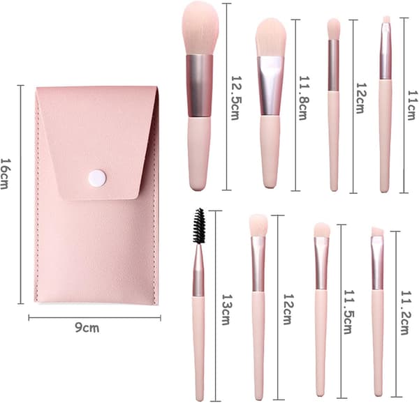 Makeupbørster, 8 stk. Makeupbørste Sæt, Professionel Syntetisk Makeup