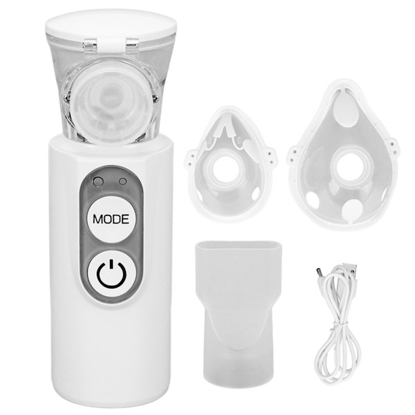 Bärbar Nebulizer Ultraljud Handhållen Mini Mesh Nebulizer Maskin Med Ansiktsmask För Vuxna Barn
