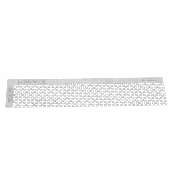 Rhinestone Maleri Lineal i Rustfrit Stål Tomme Gitre Point Drill Pen Lineal til 5D DIY140MM
