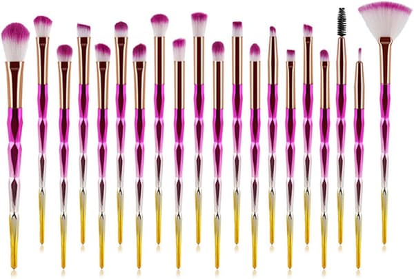Makeupbørster, 20 pak professionelle makeupbørster, Foundation P