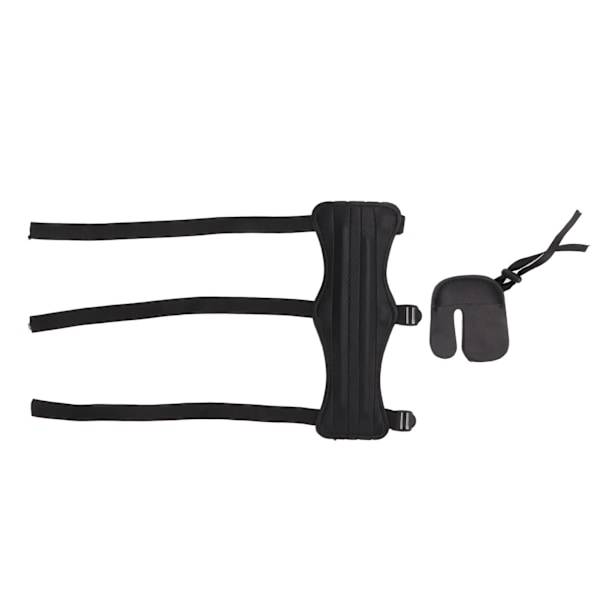 Bueskydning Arm Beskyttere Dobbelt Lag Syning Mikrofiber Læder PU Materiale Sort Fortykket Beskyttende Dæksel til Recurve