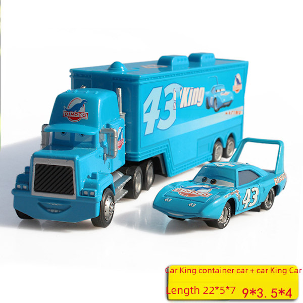 Biler Container Truck McQueen Racing King Legering Lekebiler Barnmodeller