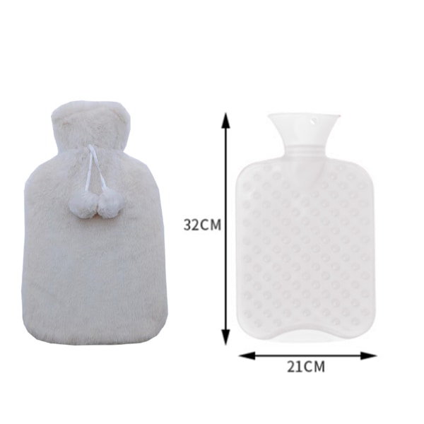 Varmtvannsflaske (2 liter), for smertelindring, menstruasjonssmerter, N