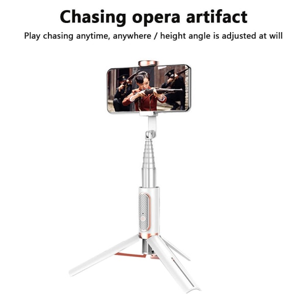 Lett aluminium alt-i-ett uttrekkbart telefonstativ Selfie