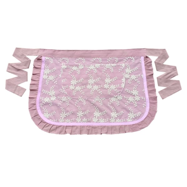 2 fickor Midja Servitris Servitris Halvförkläde Unisex Chef Aprons Co pink