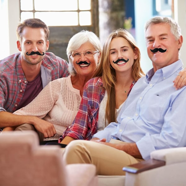 Vuxen Kostymfest, Nyhet Mustasch För Män Och Kvinnor, Syntetisk Päls Självhäftande Falska Mustascher Med Blandade Stilar, Perfekt För Temafester