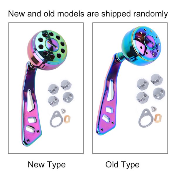 Aluminiumlegering Farverige Fiske Baitcasting Hjul Håndtag Modifikation Vippearm Power Knob Reel Sæt