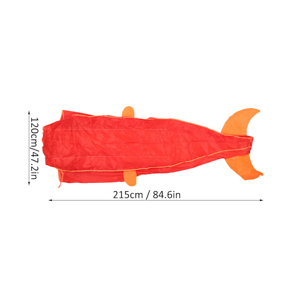 Delfinkite i polyester, 3D-tecknad djur, mjuk parafoil, utomhusleksak för barn, röd