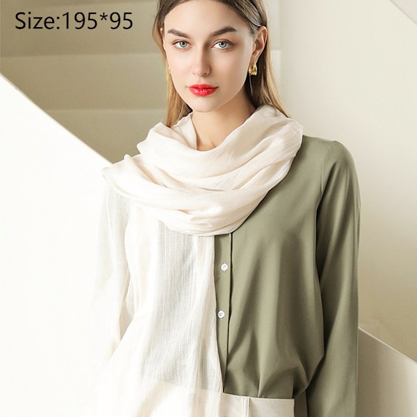 Dam Scarves Lättviktig Stor Lång Gase Elegant Släta Sjalar