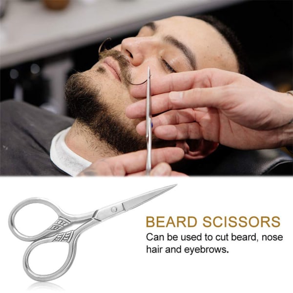 Premium skjeggpleiesett for menn, Inkluderer profesjonell, gjennomsiktig barberhøvel gjennomsiktig skjeggstylingmal, antistatisk skjeggkam,