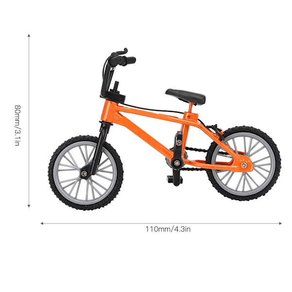 Mini-vuoripyörän pienoismalli, kilpa-autot, 1/10 nukketalon lisävaruste, käsityöpyörä, pöytäkoriste, oranssi