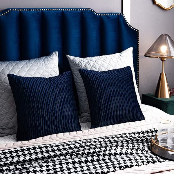 Marinblå randig soffkuddfodral: 2-pack 45cmx45cm Original Vel