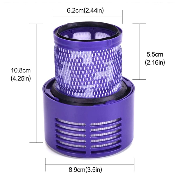 Enhet de filtre lavable för serie Dyson V10 Cyclone för Dys