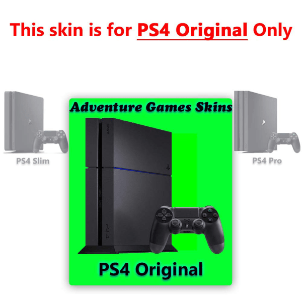 PS4 gamepad-konsol är värd för helkroppsfärgade klistermärken, ljusa