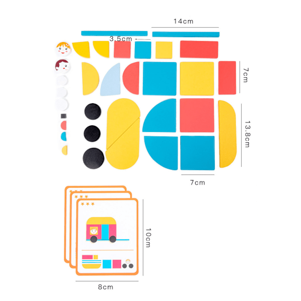33-osainen lasten palapeli 8 muotoa Käsi-silmäkoordinaatio Turvallinen puinen taapero rakennuspalikat yli 36 kuukauden ikäisille lapsille