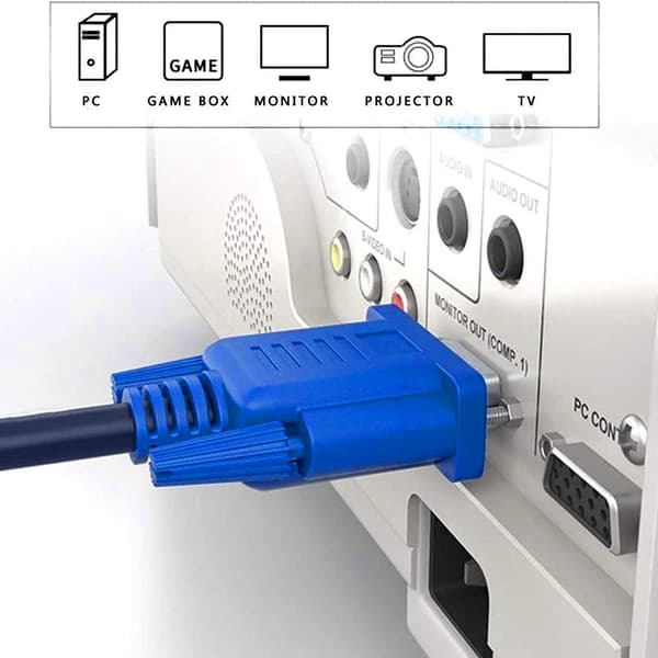 USB KVM-kabel, VGA KVM-kabel med kvalitetskabelkonstruktion, högdensitets-PVC-isolering för stabilt dataflöde, stöder 2-i-1-design med USB 2.0